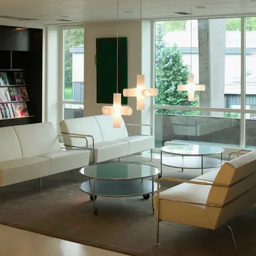 Chicago III sofabord - Hvit laminat, krom - Lammhults