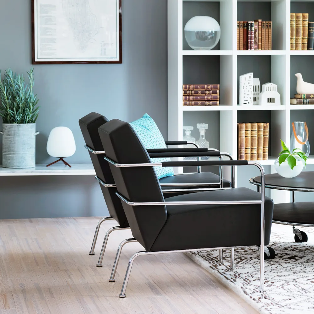 Cinema lenestol, Elmo Nordic svart-krom Lammhults