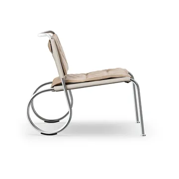 Corso Easy Chair stol - Elmo Nordic lær Natur-linvev-krom - Lammhults