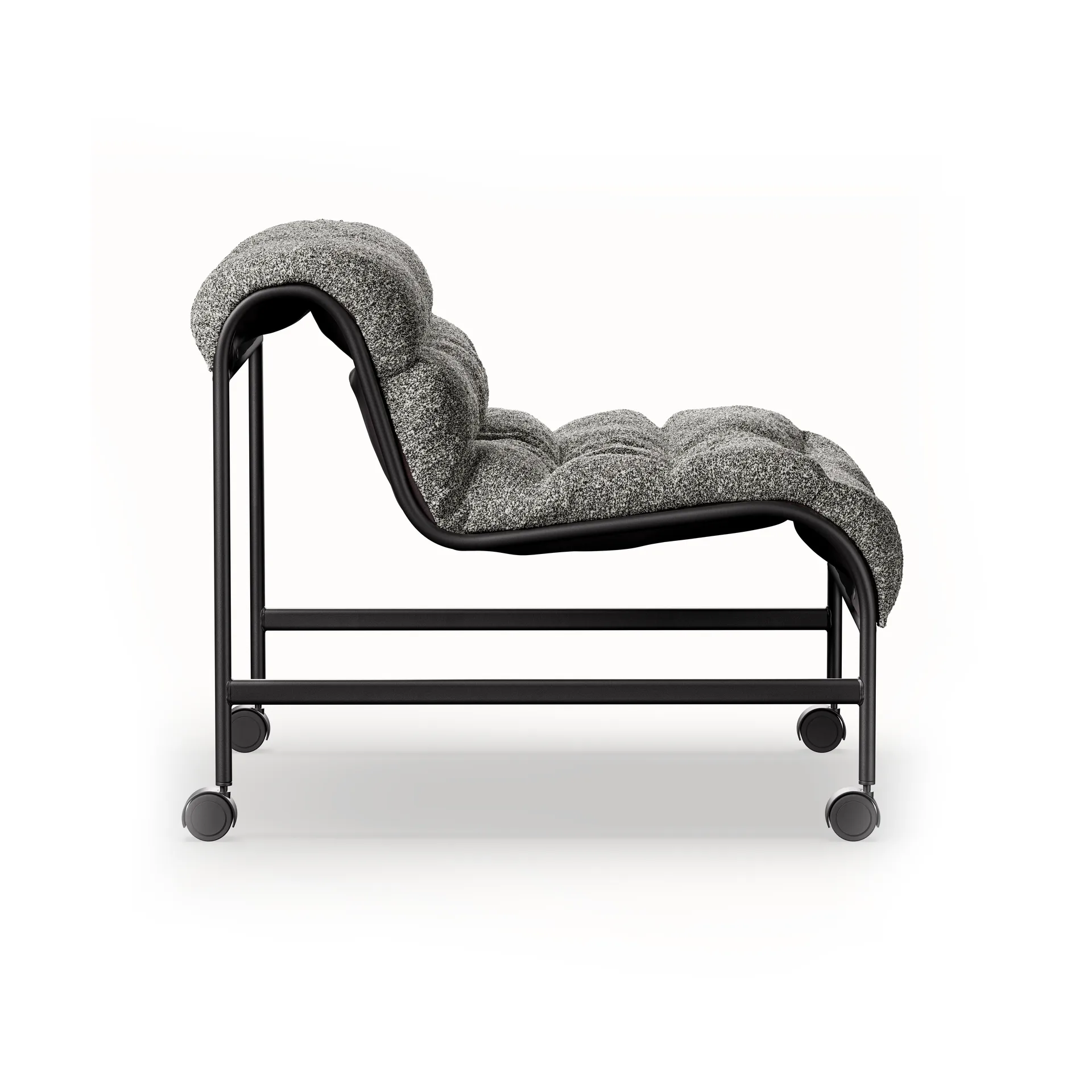 Sunny lenestol, Zero Svart-mattsvart stativ m. hjul Lammhults