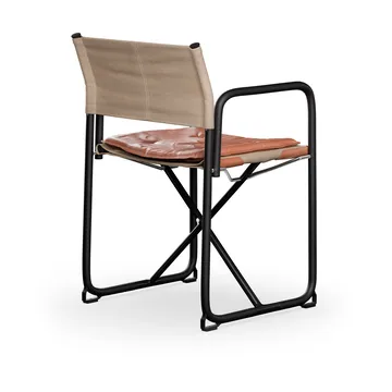 X75-2 armstol - Linvev natur-Elmo Nordic lær Cognac-svarte ben - Lammhults