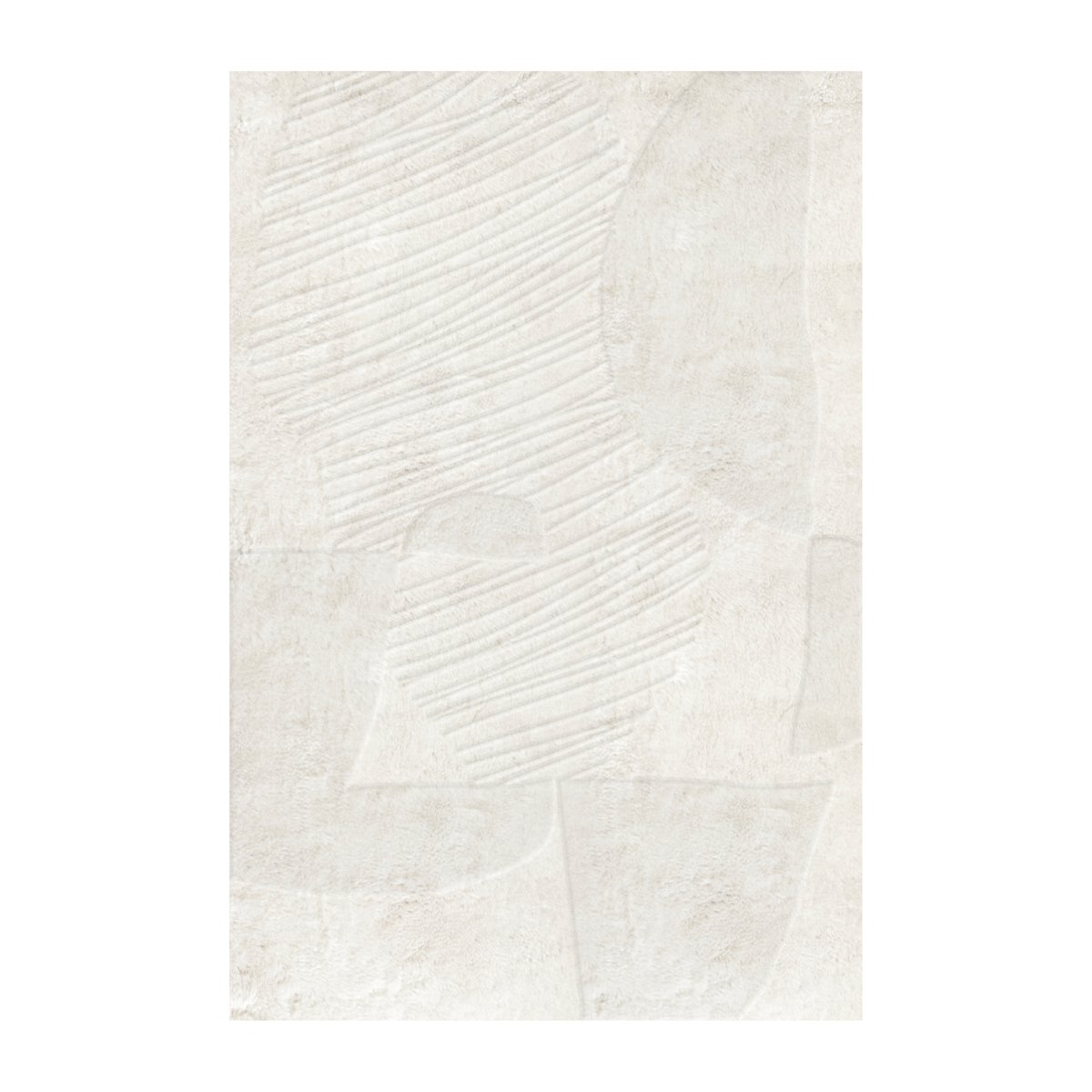 Bilde av Layered Artisan Guild ullteppe Bone white 250 x 350 cm
