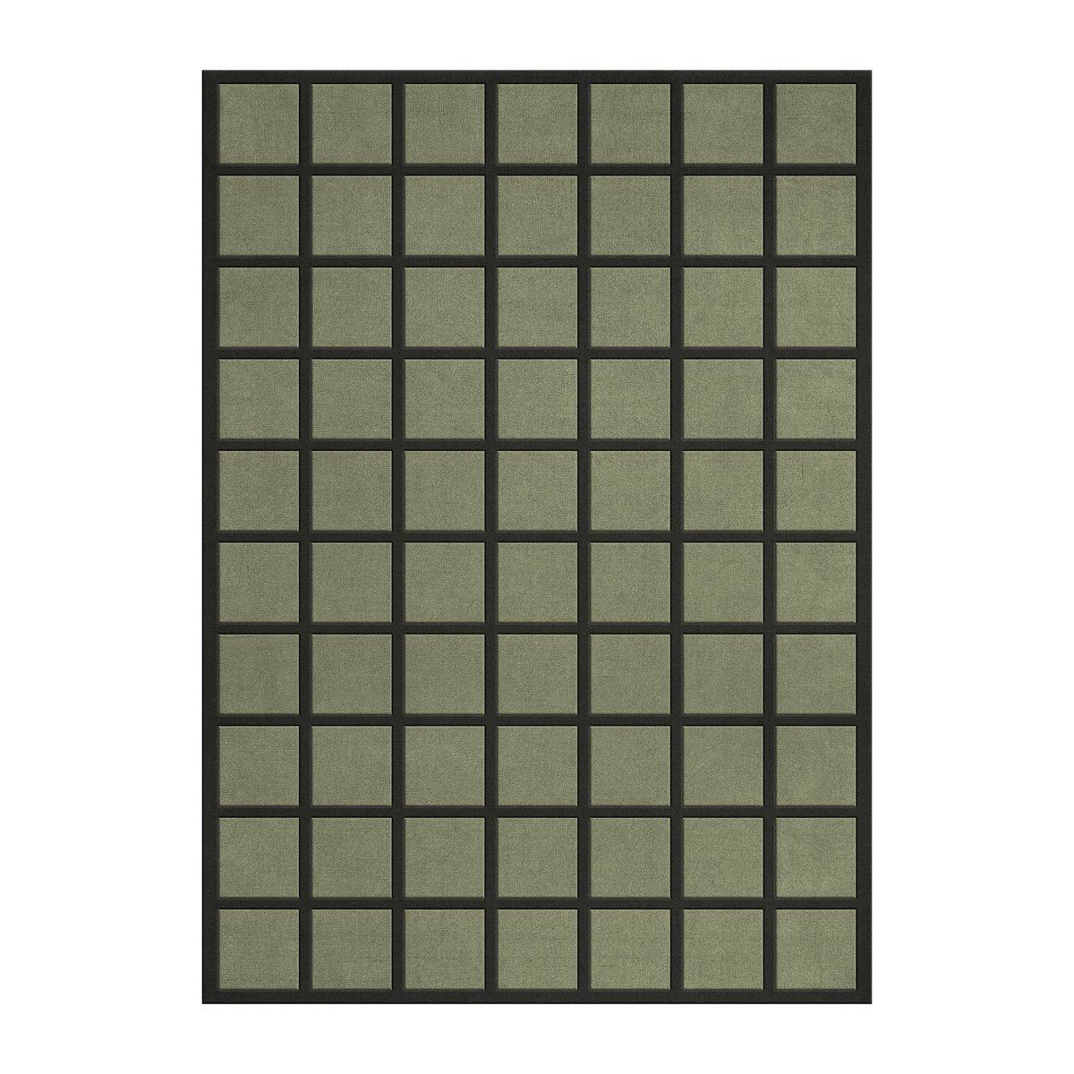 Bilde av Layered Avenue Checked Bone ullteppe Olive 180 x 270 cm