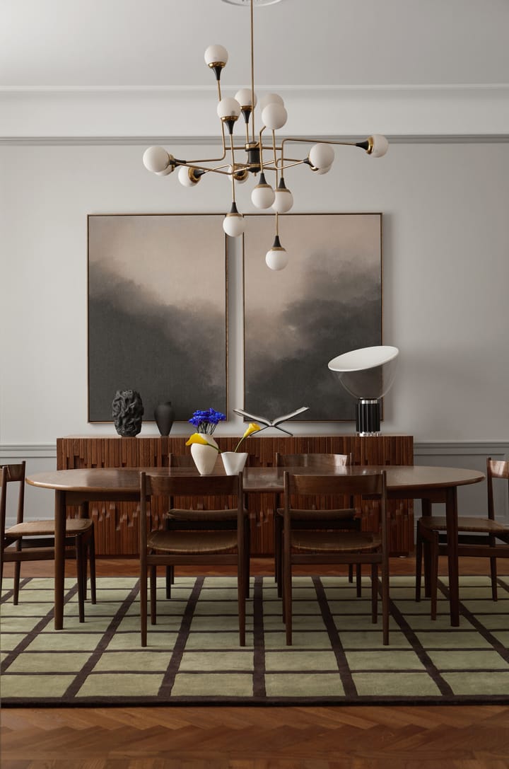 Avenue Checked Bone ullteppe, Olive, 300 x 400 cm Layered