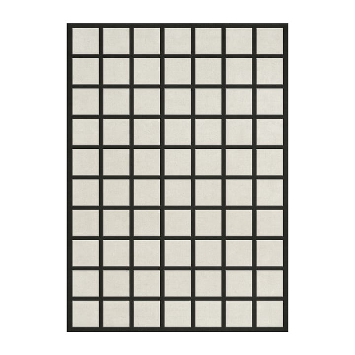 Avenue Checked Bone ullteppe - White, 180 x 270 cm - Layered