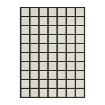 Avenue Checked Bone ullteppe - White, 250 x 350 cm - Layered