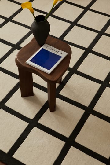 Avenue Checked Bone ullteppe - White, 250 x 350 cm - Layered