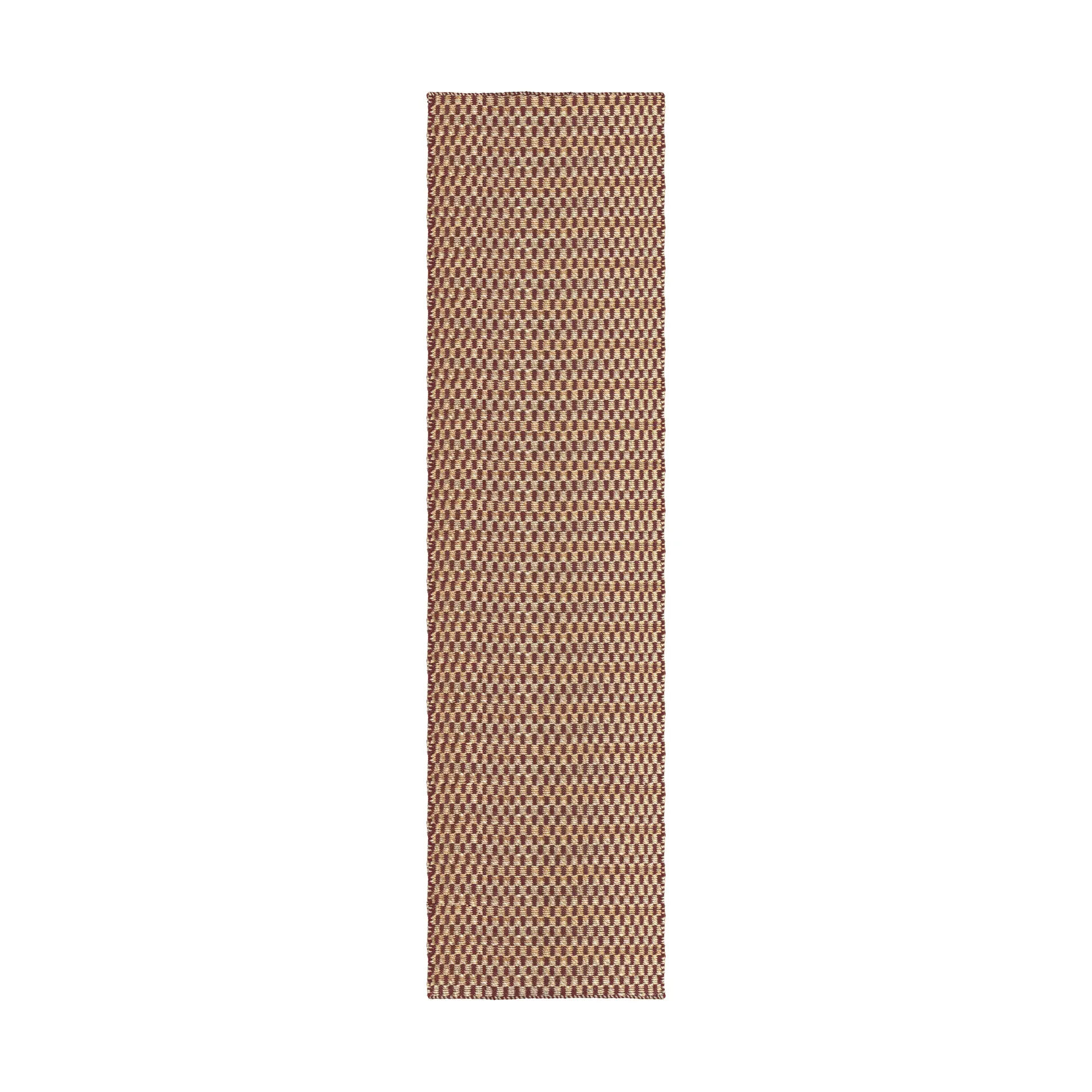 Barley jutematte, Burgundy, 75x240 cm Layered
