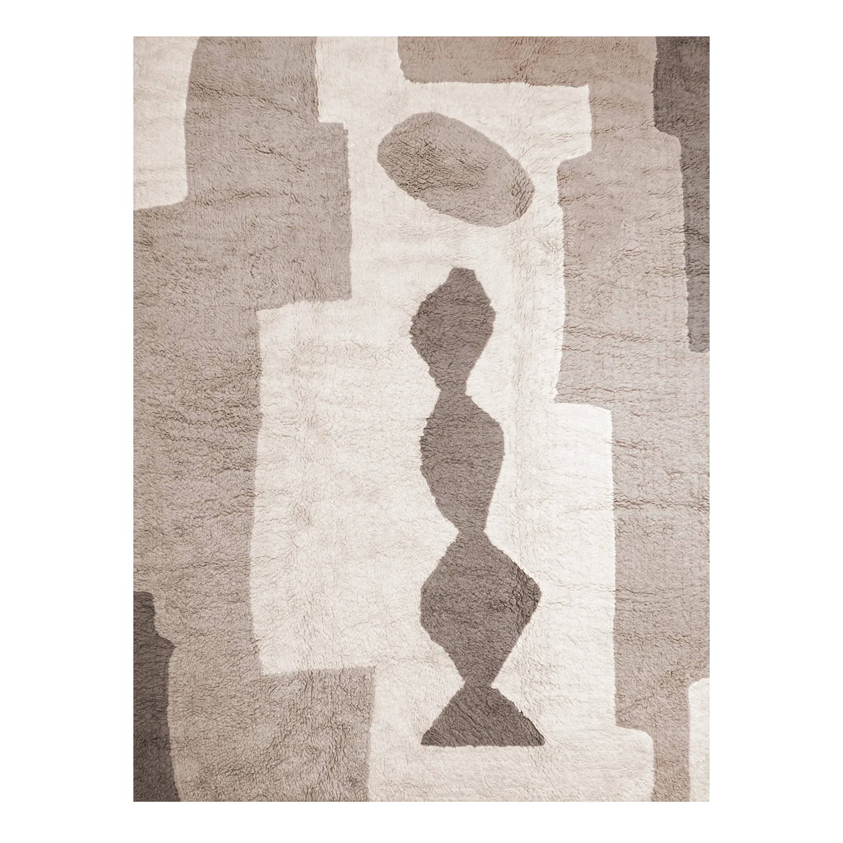 Bird in Space teppe 180 x 270 cm, Hvit-brun-beige Layered