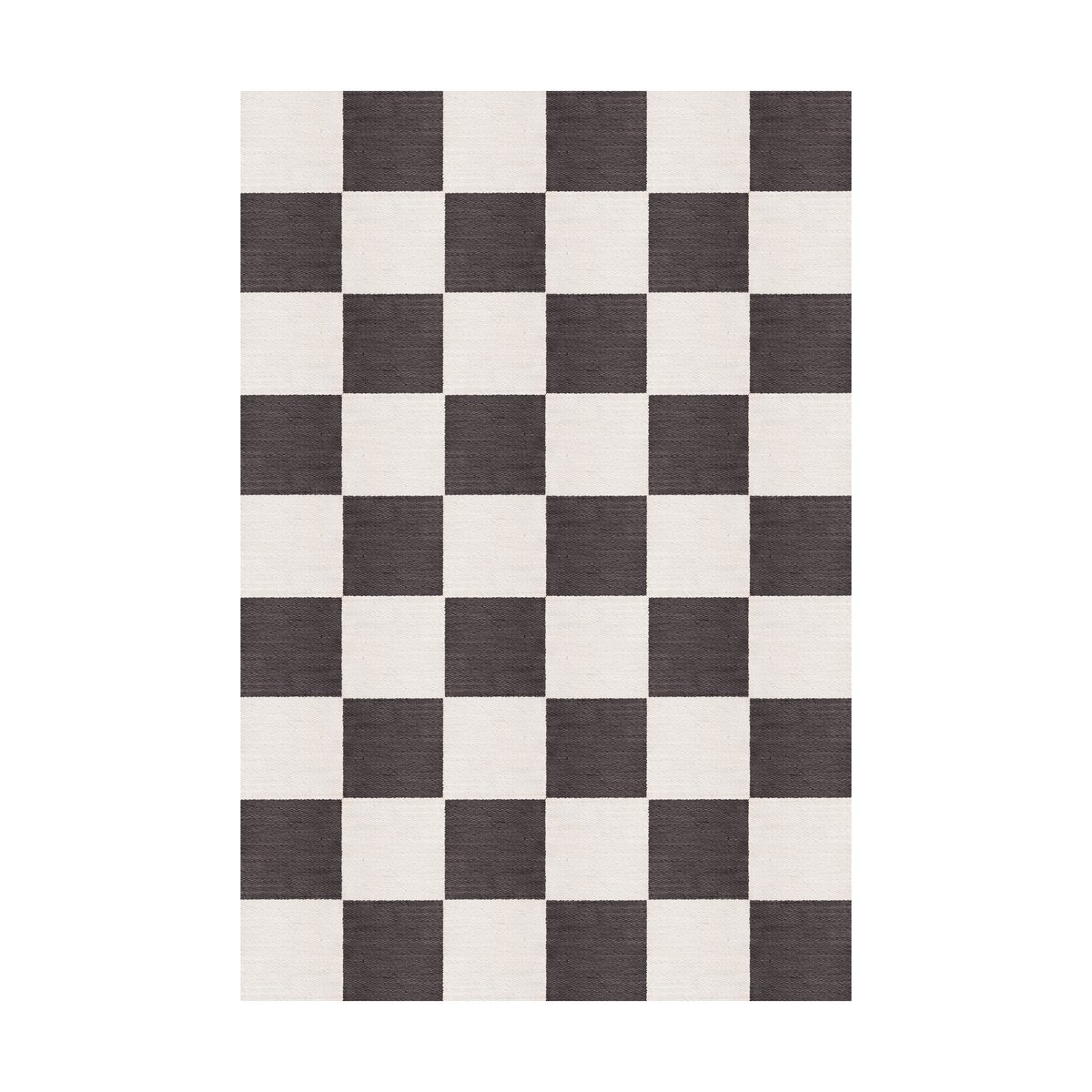 Bilde av Layered Chess ullteppe Black and white 140x200 cm