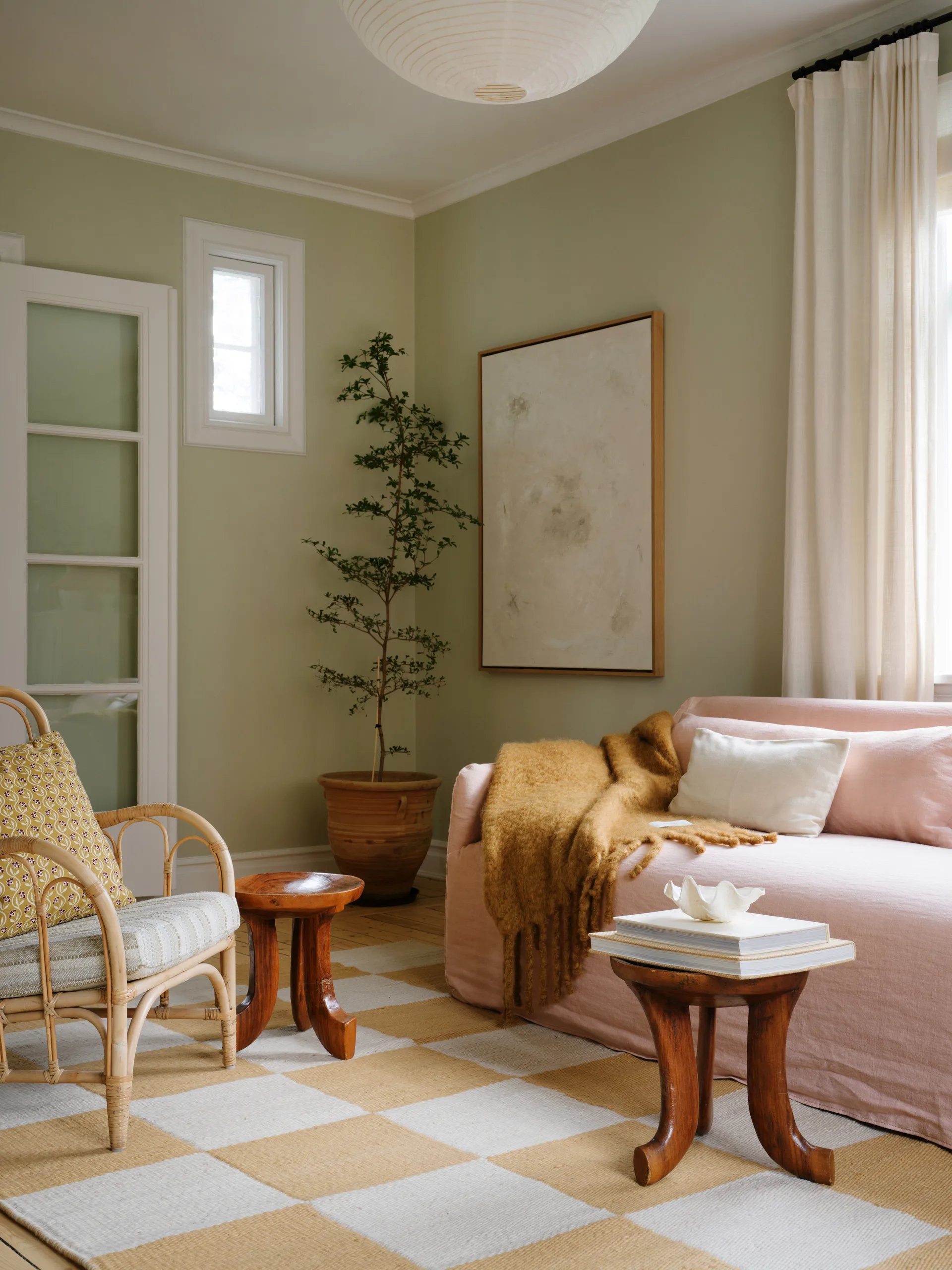 Chess ullteppe, Harvest yellow, 250x350 cm Layered