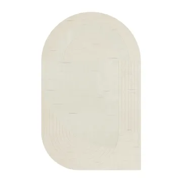 Circular ullteppe 180 x 270 cm - Bone white - Layered