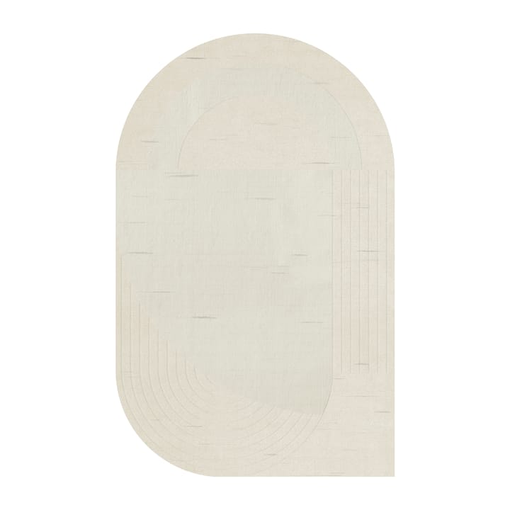 Circular ullteppe 220 x 350 cm - Bone white - Layered