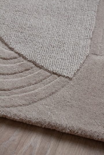 Circular ullteppe 220 x 350 cm - Light oatmeal - Layered