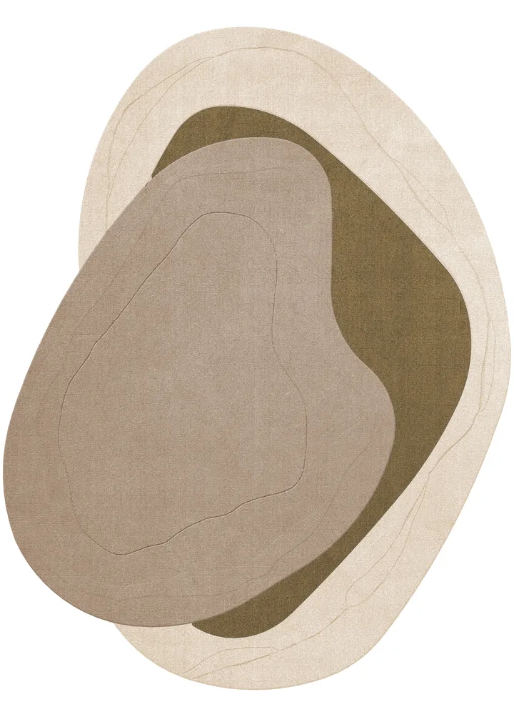 Erik Bratsberg Lozza ullteppe - Olive, 210x270 cm - Layered