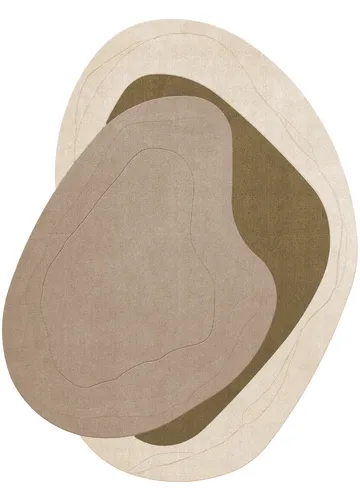 Erik Bratsberg Lozza ullteppe - Olive, 270x350 cm - Layered