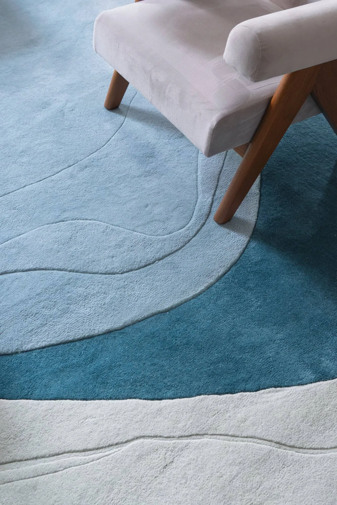 Erik Bratsberg Lozza ullteppe, Teal, 230x300 cm Layered