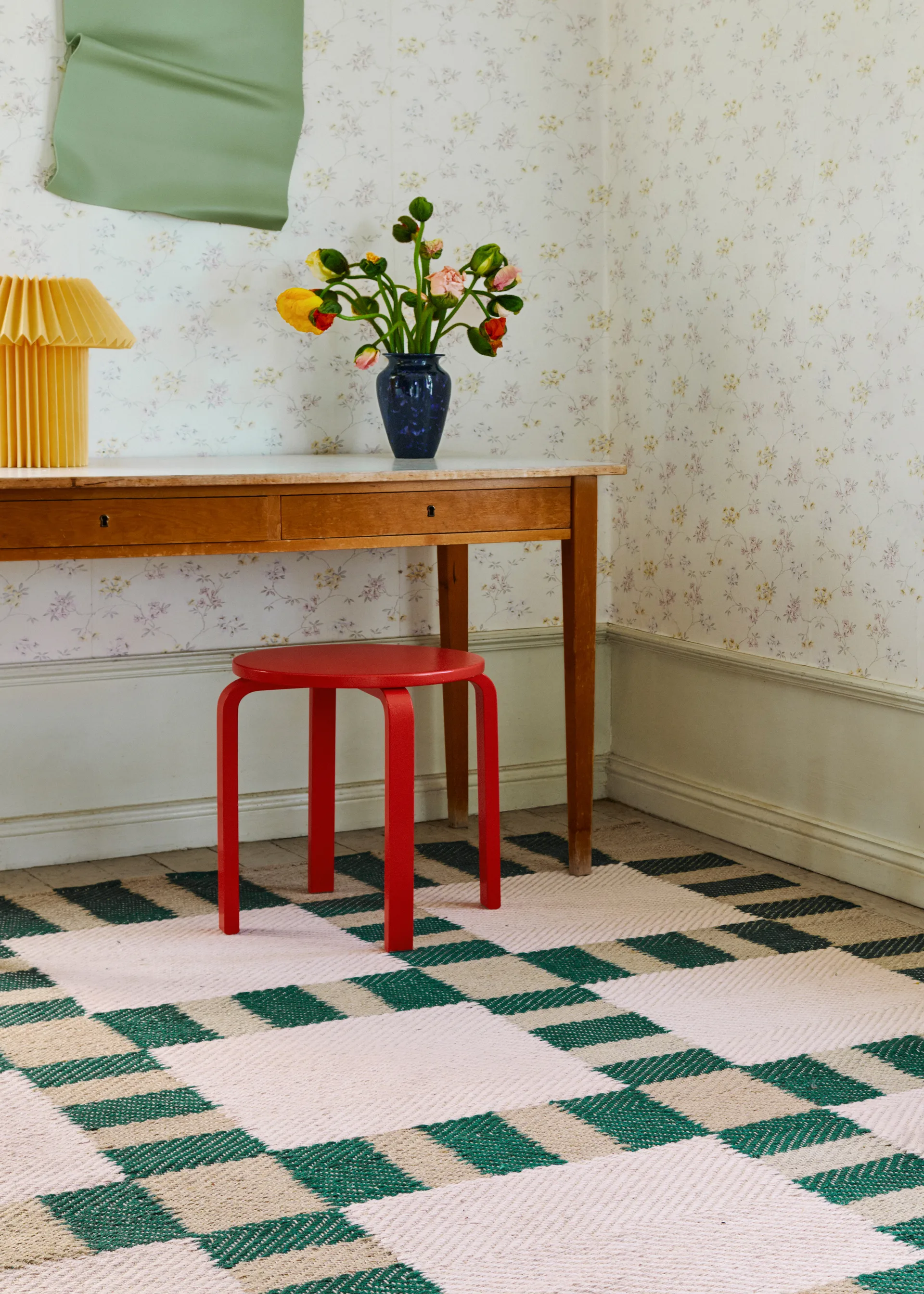 Evelina Kroon juteteppe 140 x 200 cm, Korean chives Layered