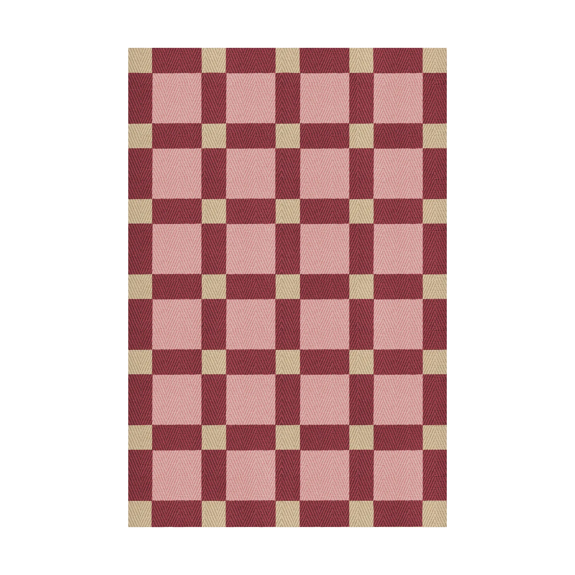 Evelina Kroon juteteppe 140 x 200 cm, Plum punsch Layered