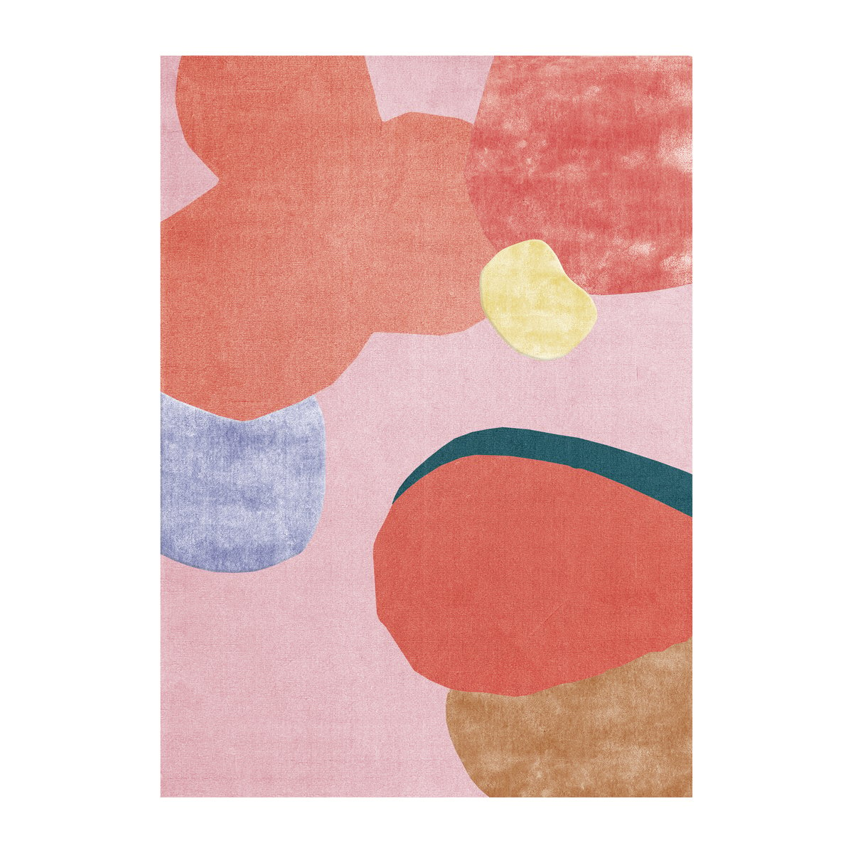 Bilde av Layered Flower Field ullteppe 160 x 230 cm Pink