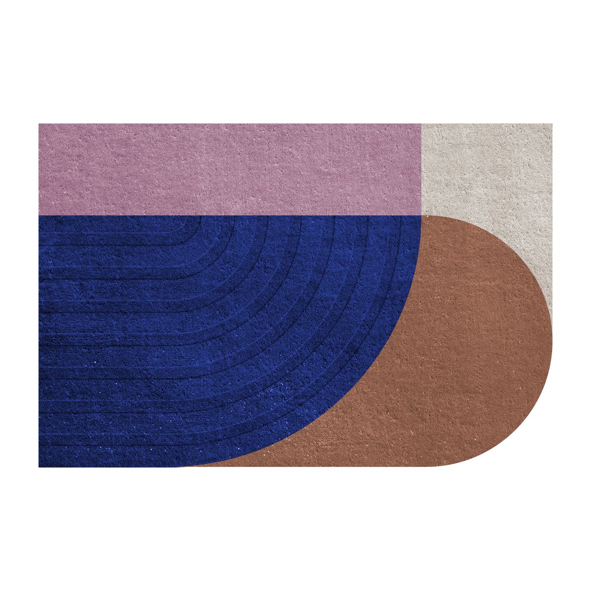 Bilde av Layered Follow The Trace dørmatte Blue 80 x 120 cm
