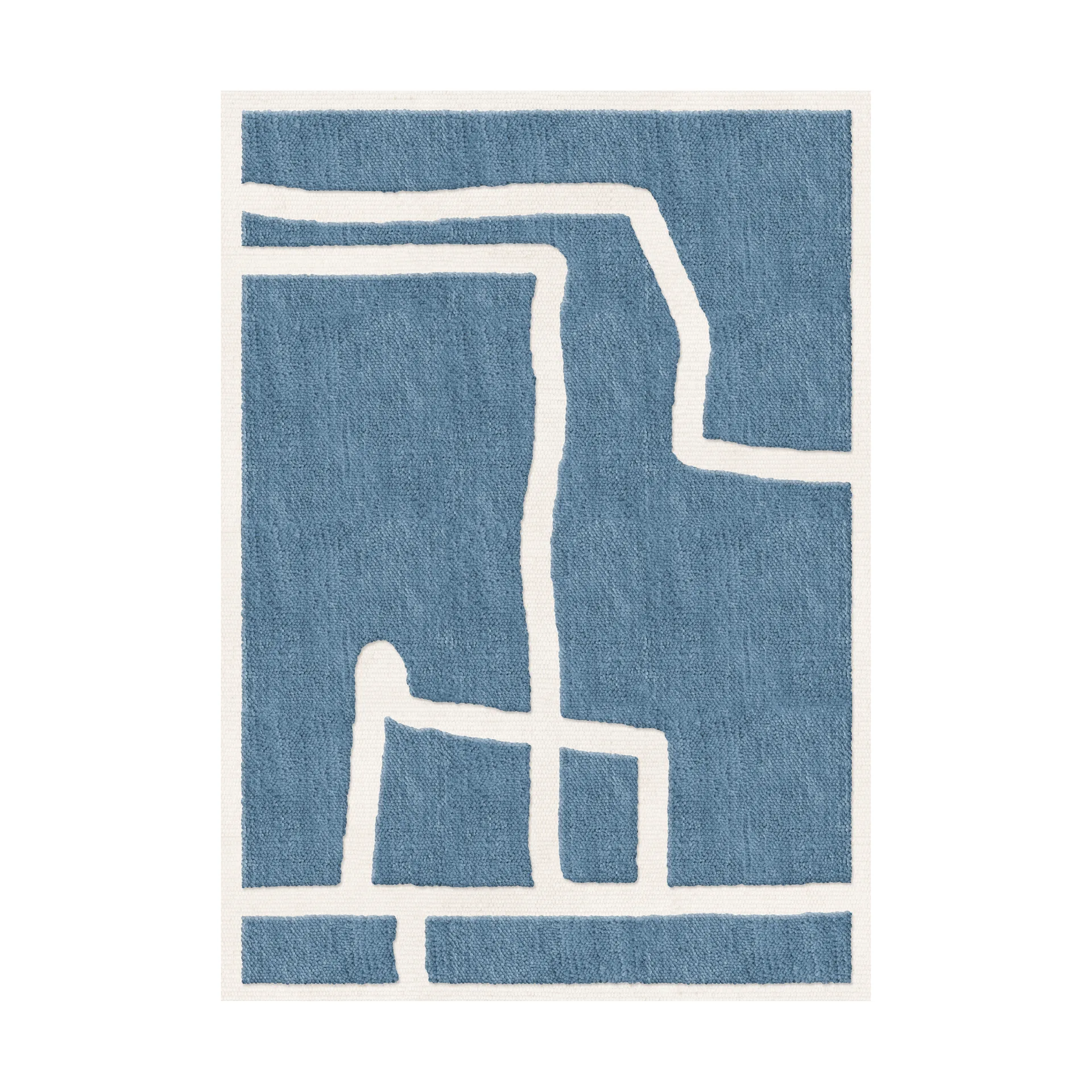 Gotland Klint ullteppe, Cornflower blue 250 x 350 cm Layered