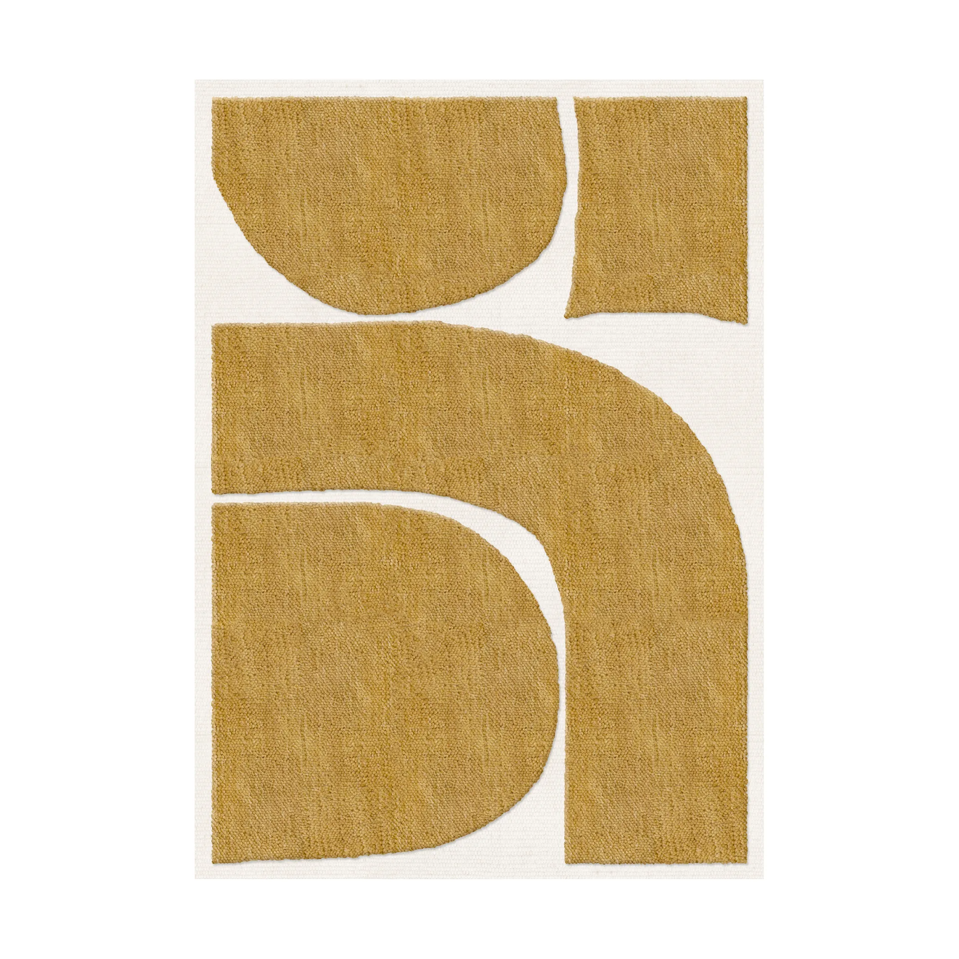 Gotland Rauk ullteppe, Sunflower yellow 180 x 270 cm Layered