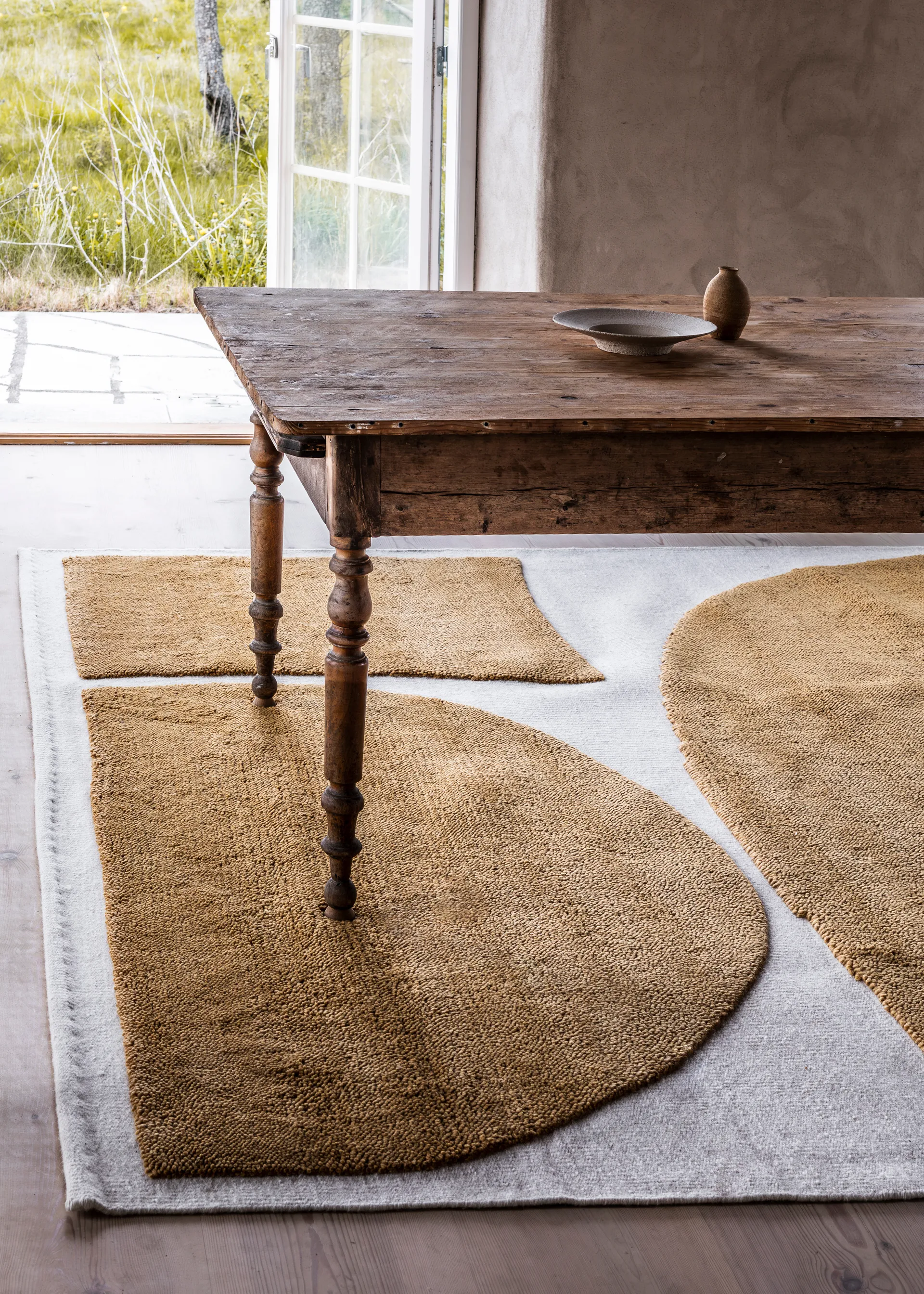 Gotland Rauk ullteppe, Sunflower yellow 300 x 400 cm Layered