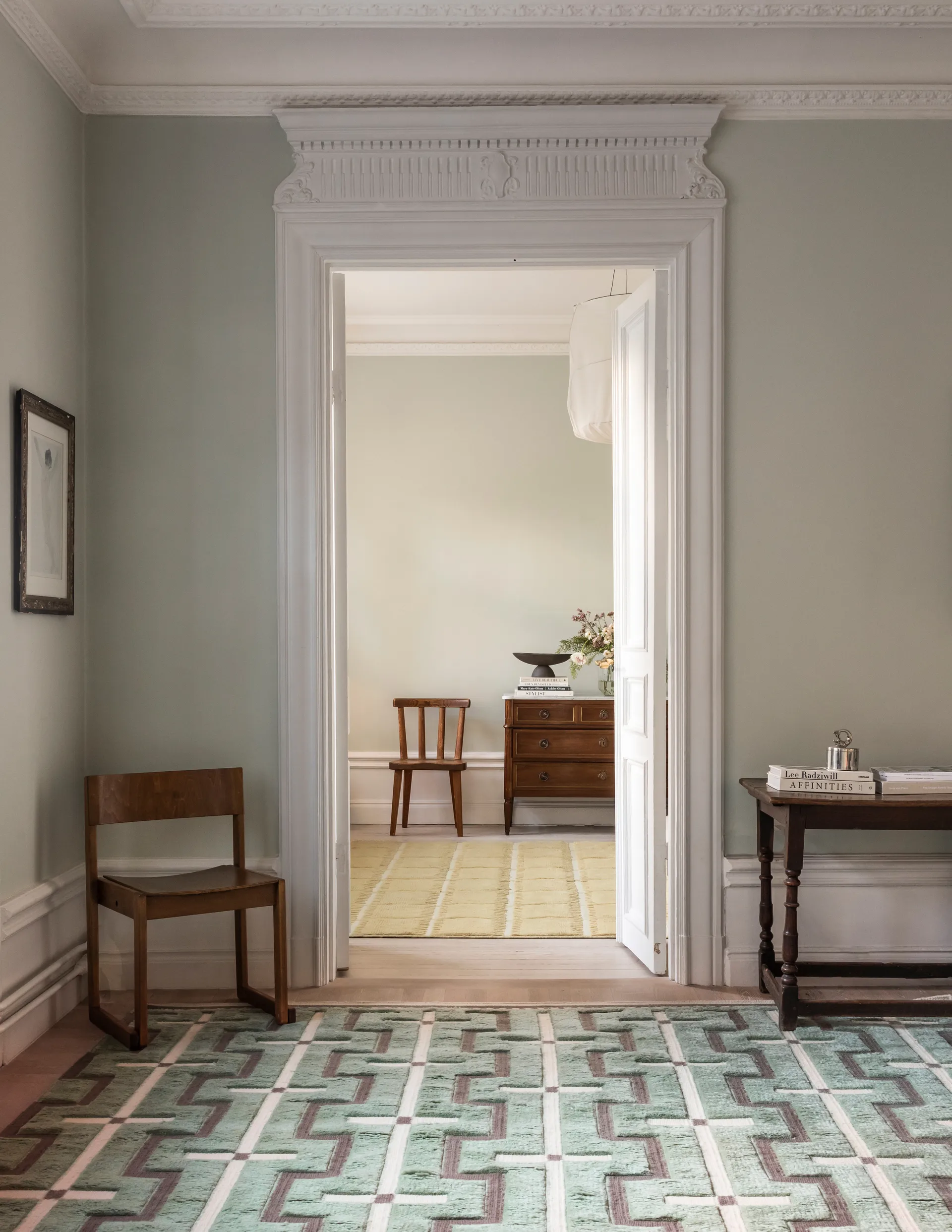 Johanna ullteppe, Sage, 300 x 400 cm Layered