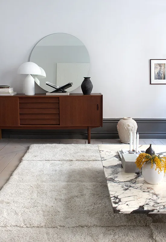 Levels teppe 300 x 400 cm, Bone White Layered