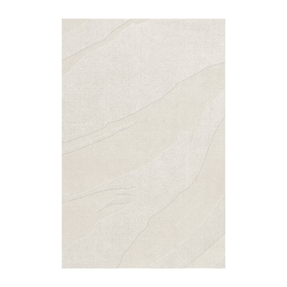 Bilde av Layered Nami ullteppe Bone White 180 x 270 cm
