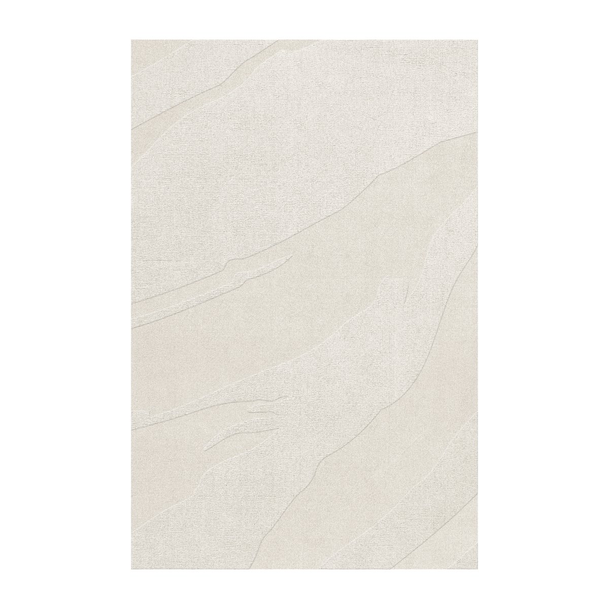 Bilde av Layered Nami ullteppe Bone White 300 x 400 cm
