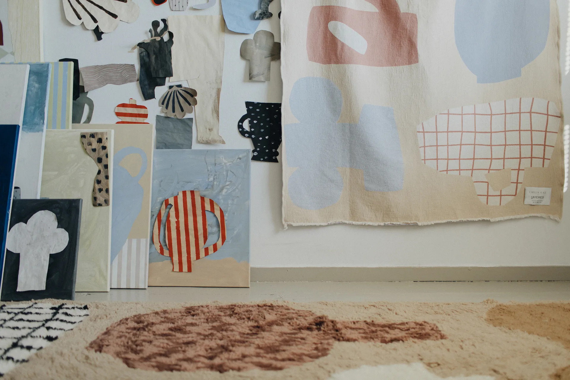 Picnic bomullspledd 130x220 cm, Beige Layered