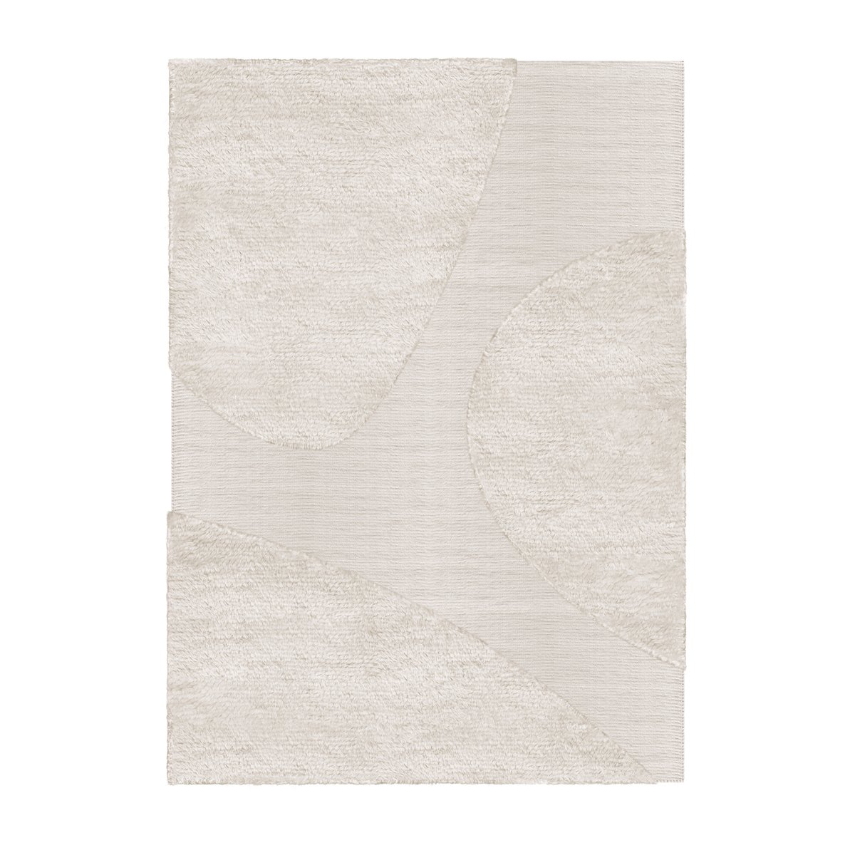 Bilde av Layered Punja plasma ullteppe 160 x 230 cm Off-white