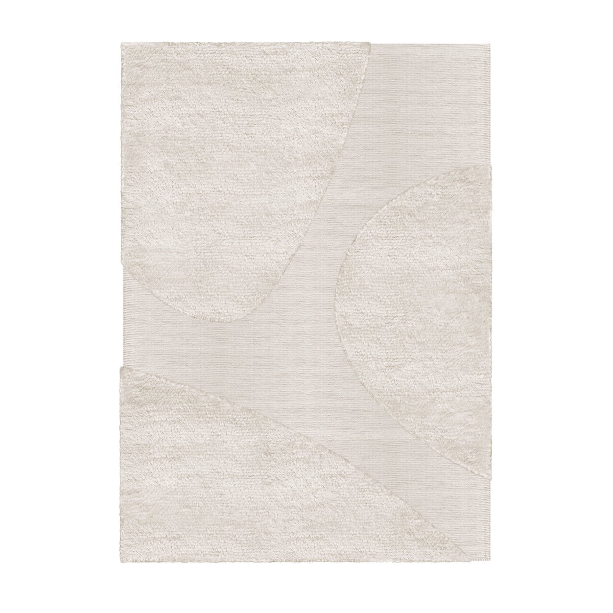 Bilde av Layered Punja plasma ullteppe 180 x 270 cm Off-white
