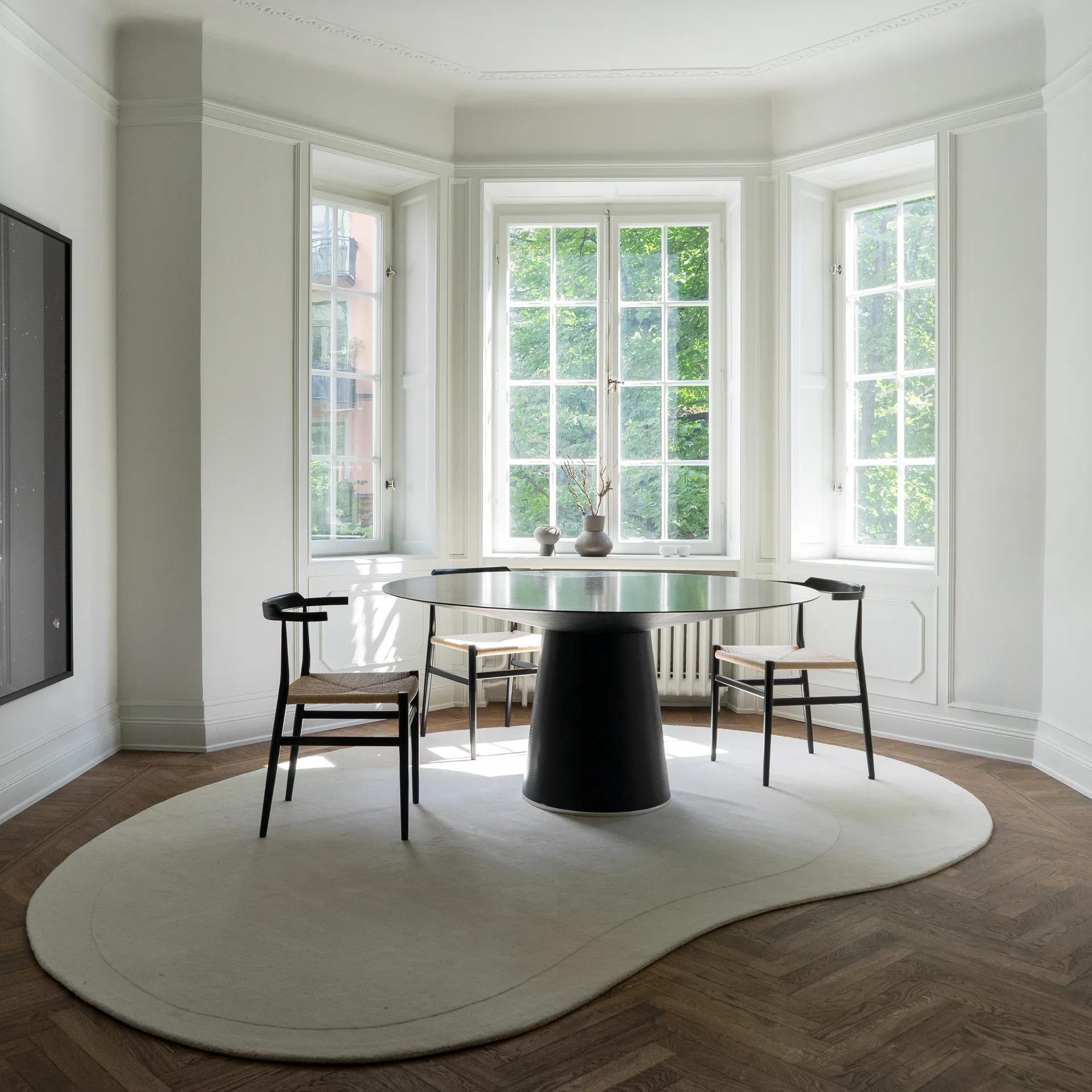 Residue ullteppe 235 x 350 cm, Bone White Layered