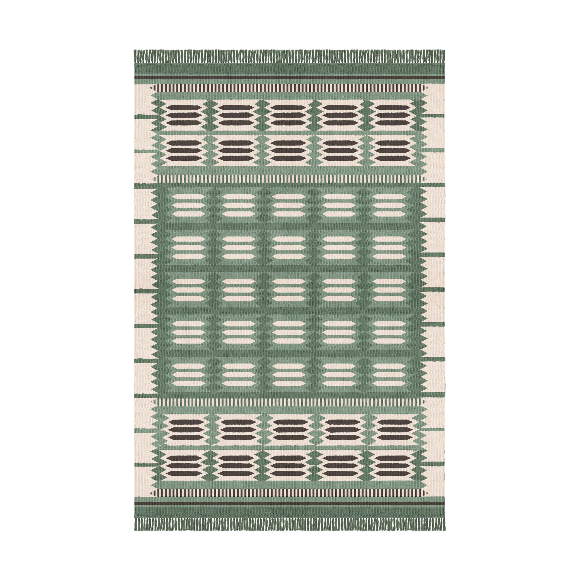 Röllakan Hilma ullteppe, Fern, 180x270 cm Layered