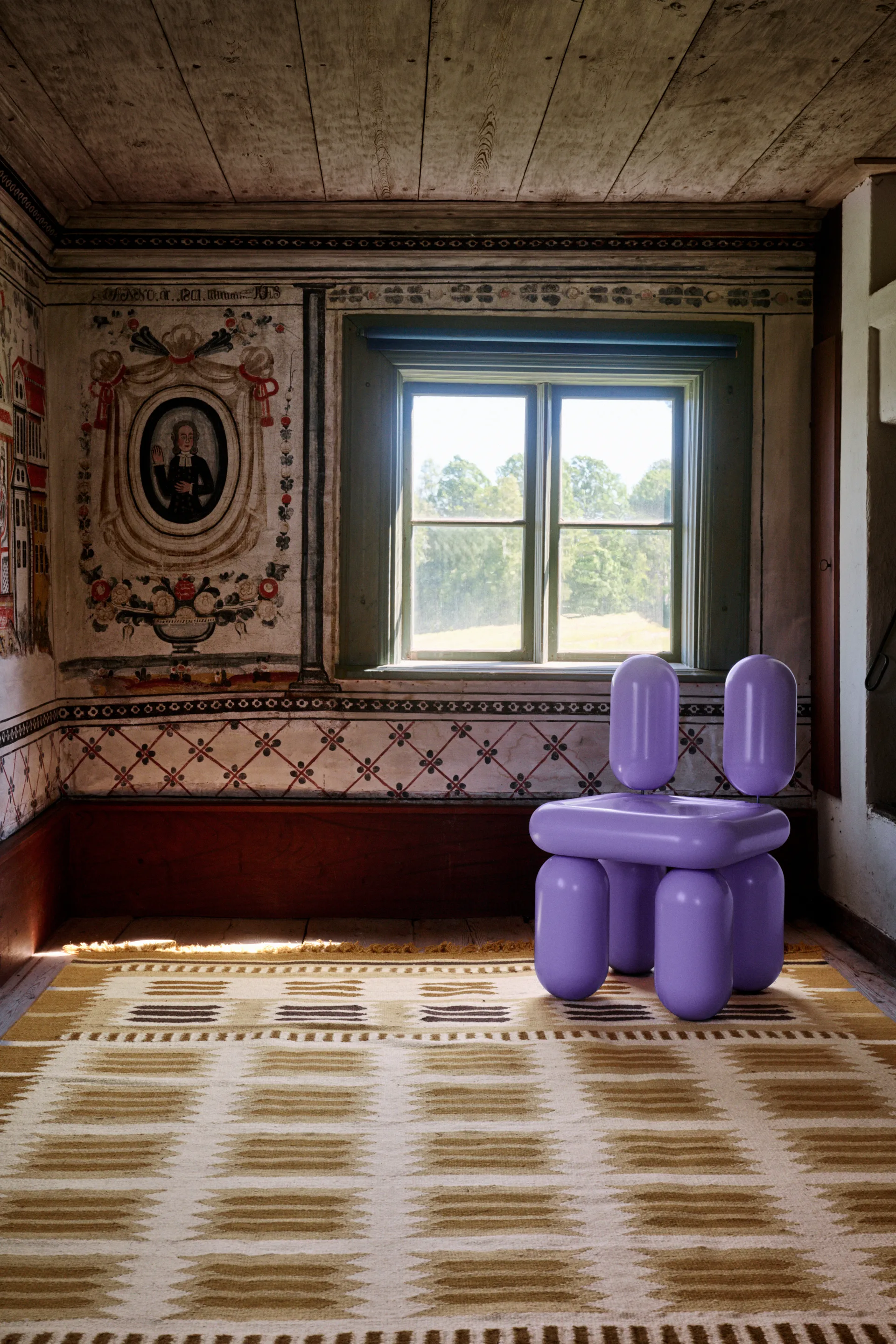 Röllakan Hilma ullteppe, Marigold, 200x300 cm Layered