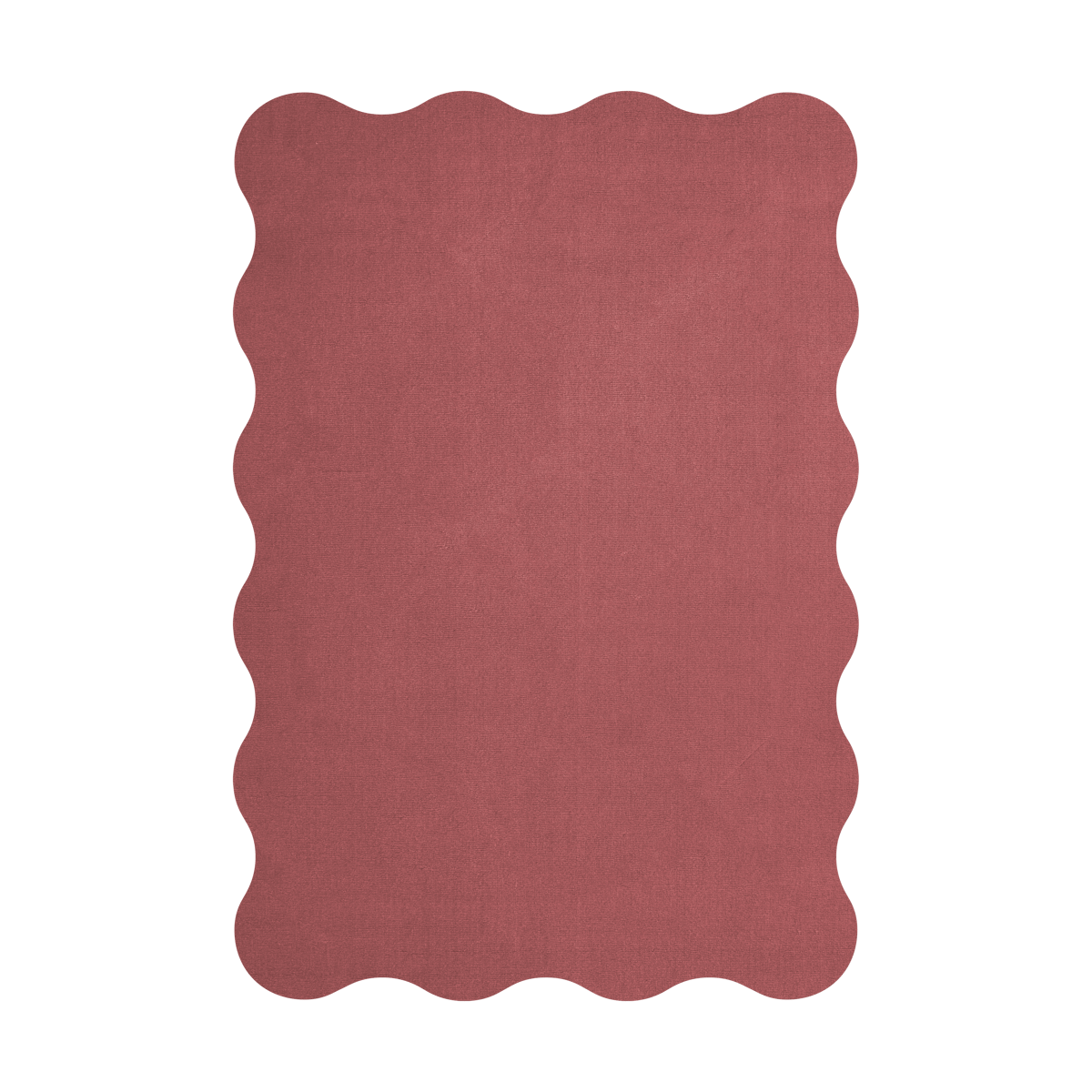 Bilde av Layered Scallop ullteppe 180x270 cm Rosewood red
