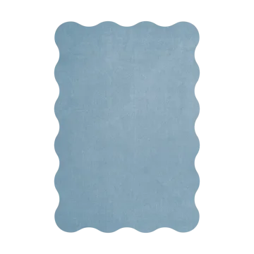 Scallop ullteppe 180x270 cm - Soft blue - Layered