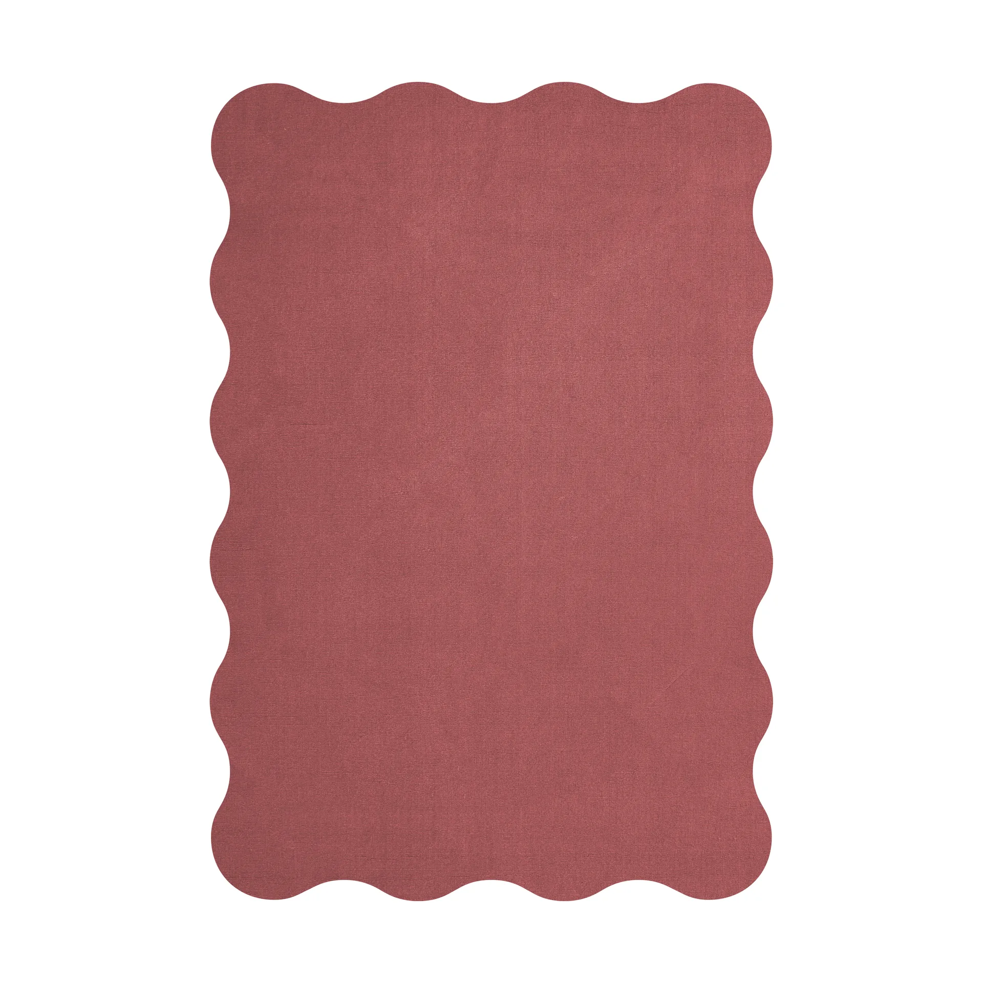 Scallop ullteppe 200x300 cm, Rosewood red Layered