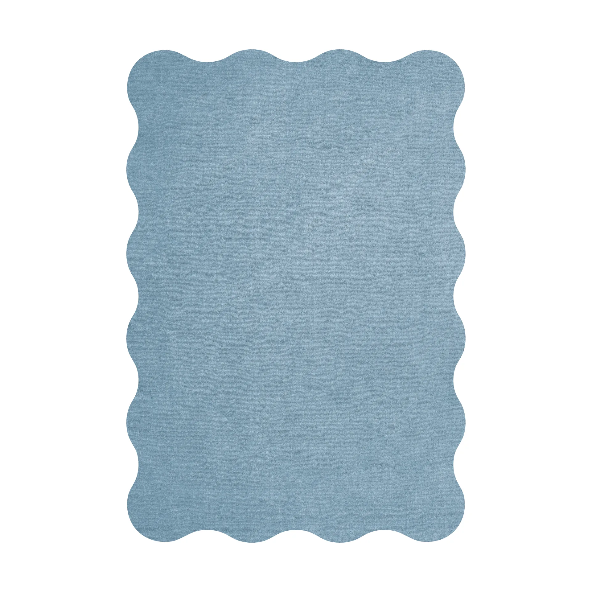 Scallop ullteppe 200x300 cm, Soft blue Layered