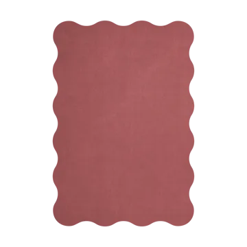 Scallop ullteppe 250x350 cm - Rosewood red - Layered