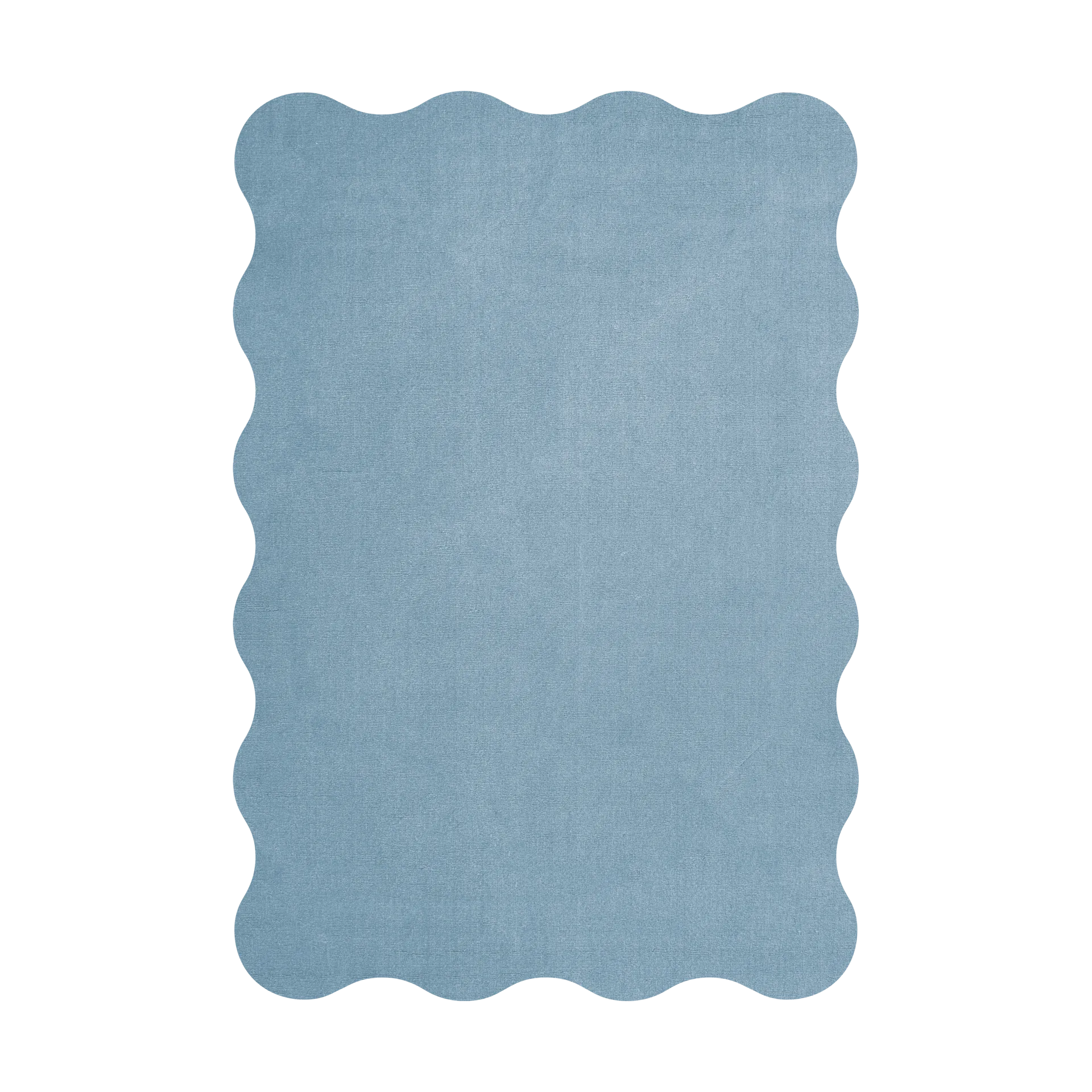 Scallop ullteppe 250x350 cm, Soft blue Layered