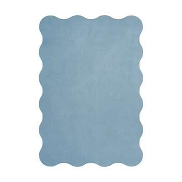 Scallop ullteppe 250x350 cm - Soft blue - Layered