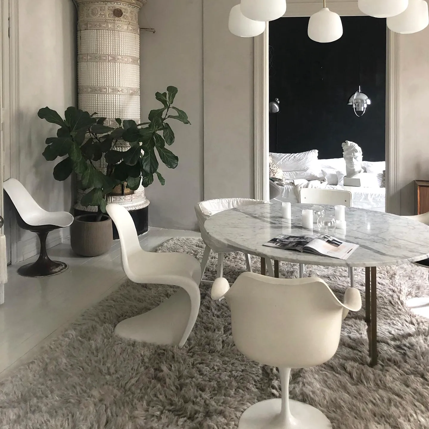 Shaggy gulvteppe 180x270 cm, Mocha melange Layered