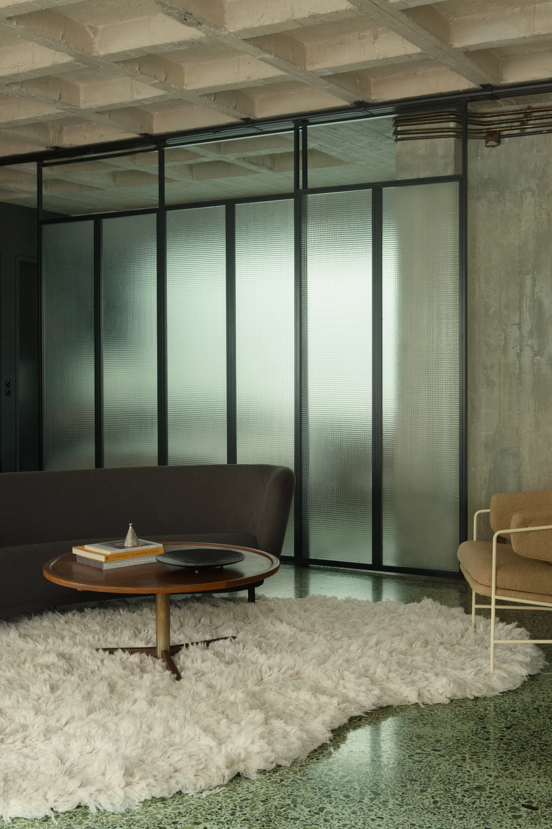 Shaggy gulvteppe 180x270 cm, Off White Layered