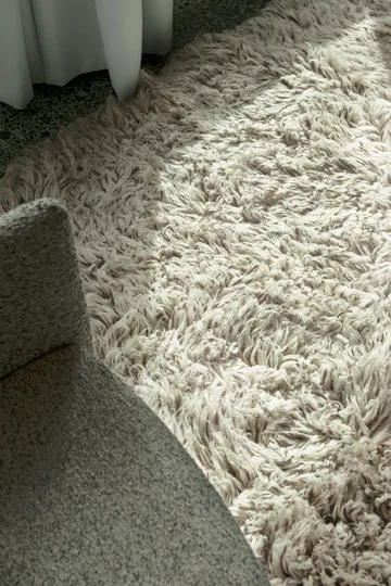 Shaggy gulvteppe 250x350 cm - Bone white - Layered