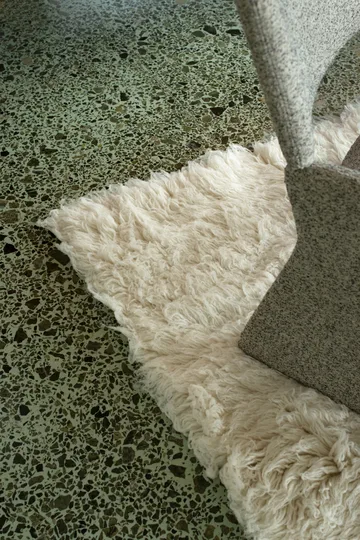 Shaggy gulvteppe 250x350 cm - Bone white - Layered