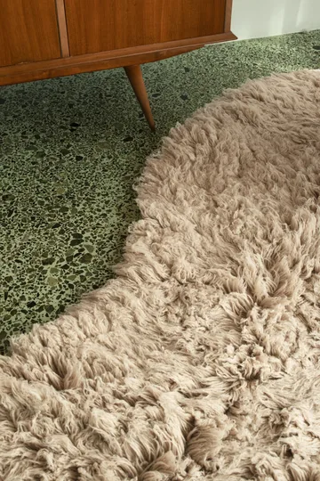 Shaggy gulvteppe 250x350 cm - Oatmeal - Layered